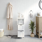 Organizzatore per bagno rustico con cassetti e ripiano aperto