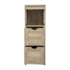 Organizzatore per bagno rustico con cassetti e ripiano aperto