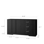 Mobile credenza buffet, Credenza da cucina moderna con cassetti e ante, Grande mobile bar con ripiani regolabili